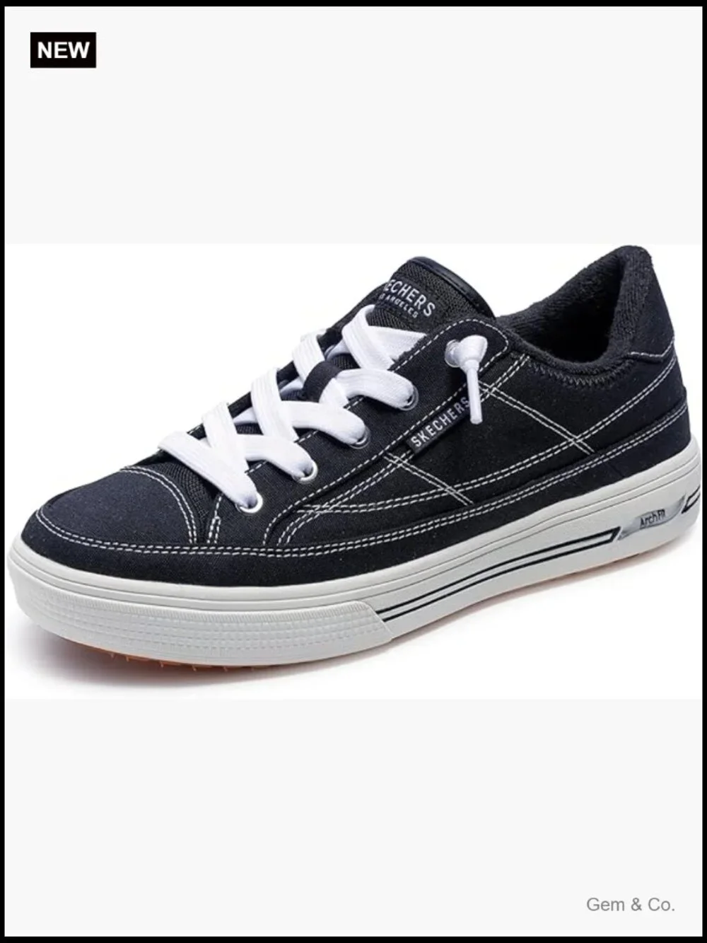 Arch Fit Sneakers - Slip On Walking Shoes with Arch Support